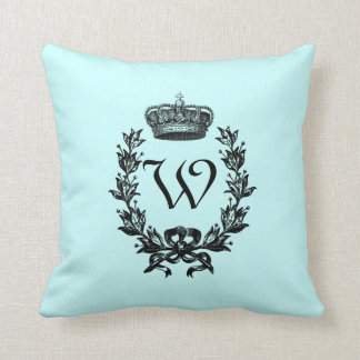 Vintages Kronen-Monogramm Kissen