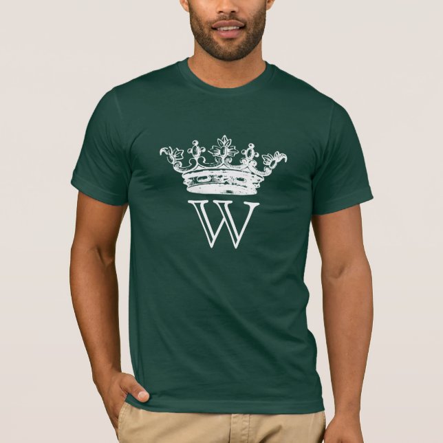 Vintages Kronen-Monogramm T-Shirt (Vorderseite)