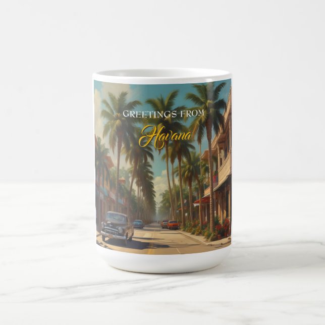 Vintages Kuba - Gruß aus Havanna Kaffeetasse (Mittel)