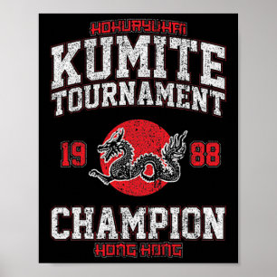Vintages Kumitturnier Funny Viral Karate Champ Poster