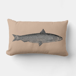 Vintages Kunst-Fisch-Kissen Lendenkissen