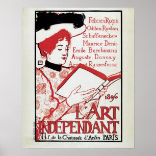 Vintages Kunst nouveau belgische Poster
