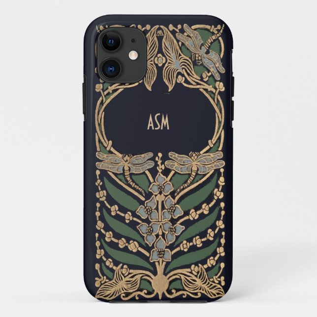 Vintages Kunst Nouveau Monogramm Case-Mate iPhone Hülle (Rückseite)