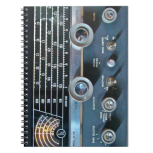 Vintages Kurz-Wave-Radio-Notebook Notizblock