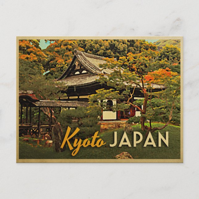 Vintages Kyoto Japan Postkarte (Vorderseite)