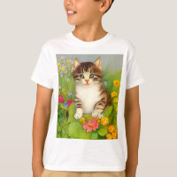 Vintages Lächeln Katze Illustration