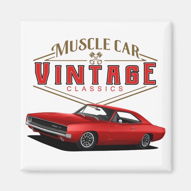 Vintages Ladegerät für Muskelfahrzeuge Magnet (Vorne)
