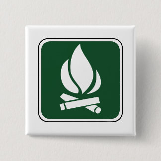 Vintages Lagerfeuer-Zeichen Button