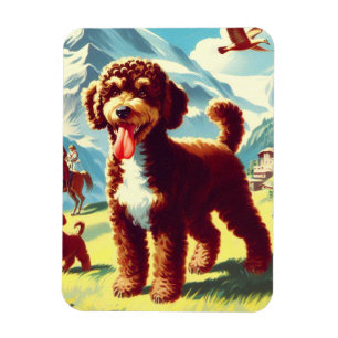 Vintages Lagotto Romagnolo Dog Gemälde Magnet