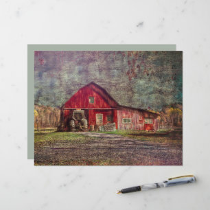 Vintages Land Rustikale alte rote Textur Stall