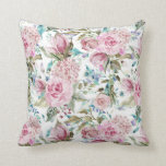 Vintages Landchic-Rosa-aquamariner Lavendel mit Kissen<br><div class="desc">Ein moderner Vintager Land Chic erröten Rosa,  ist aquamariner und Lavendel Watercolorhandgemalter Blumenmusterentwurf für irgendwie nobles und hoch entwickeltes trendy Mädchen perfekt. Dieser Entwurf ist für das modische und stilvolle Ereignis perfekt. Fertigen Sie diesen Entwurf mit Ihrer eigenen Mitteilung und personalisierten Informationen besonders an. Alle Entwürfe werden gedruckt.</div>