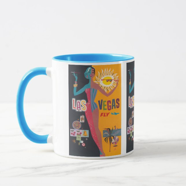 Vintages Las Vegas Gambling Travel Poster Art Tasse (Links)