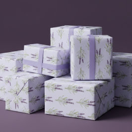 Vintages Lavendelmuster Geschenkpapier