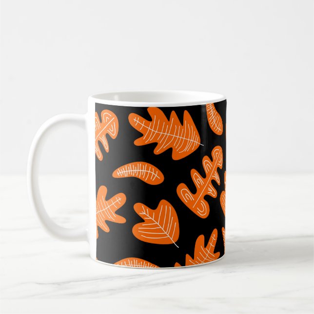 Vintages Leaf Exotic Pflanze Muster Kaffeetasse (Links)