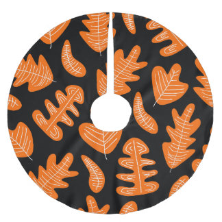 Vintages Leaf Exotic Pflanze Muster Polyester Weihnachtsbaumdecke