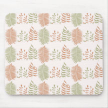 Vintages Leaf-Muster in grün-rot Retro