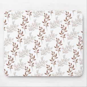 Vintages Leaf-Muster Mousepad