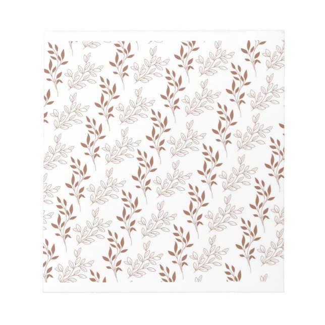 Vintages Leaf-Muster Notizblock (Vorderseite)