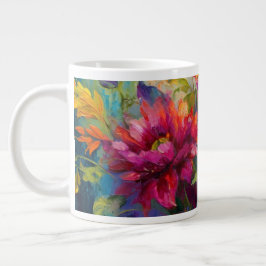 Vintages, lebendiges Blumenbild Jumbo-Tasse
