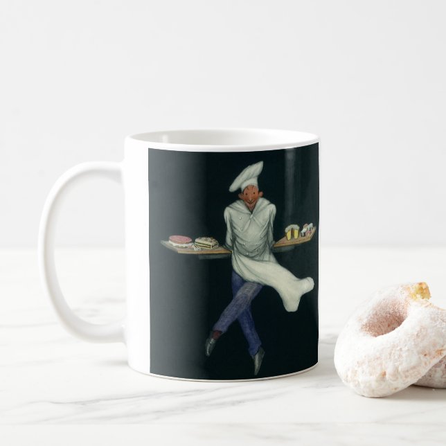 Vintages Lebensmittelgeschäft, Bäckerei mit Kondit Kaffeetasse (Mit Donut)
