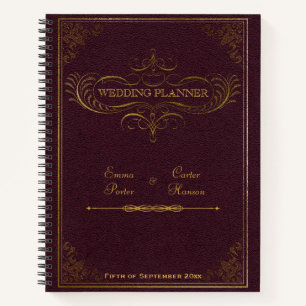 Vintages Lederbuch Hochzeitsplaner Notizbuch