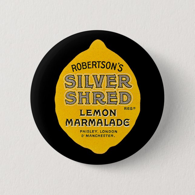 Vintages Lemon-Marmalade-Label Button (Vorderseite)