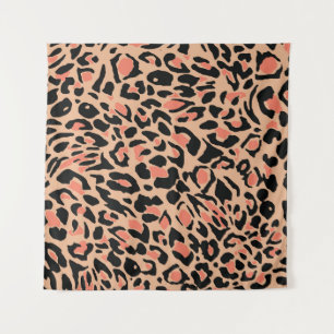 Vintages Leopard-Muster Wandteppich