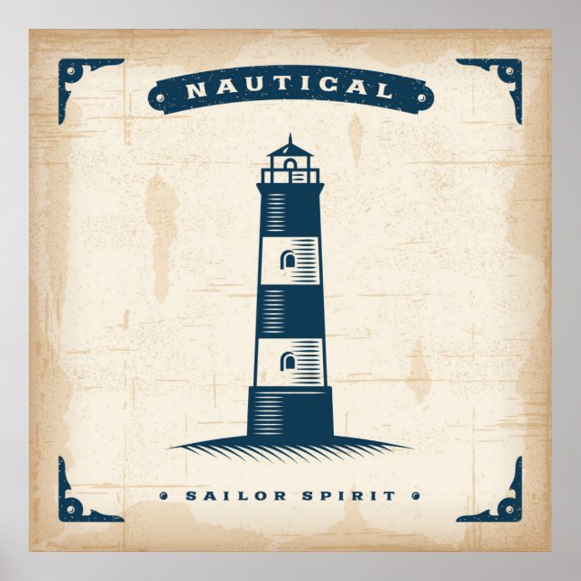 Vintages Leuchtturmposter 1 Poster (Vorne)