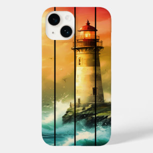 Vintages Light House Sea Shore Case-Mate iPhone 14 Hülle