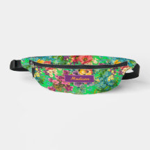 Vintages lila Blumenmuster Monogramm