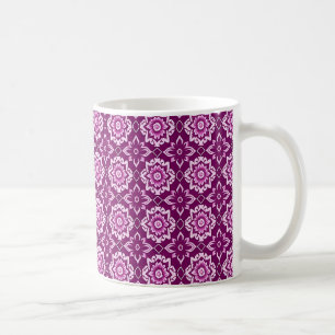 Vintages Lila geometrisches Muster Kaffeetasse