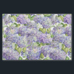 Vintages Lila Hydrangea-Blumenmuster Seidenpapier<br><div class="desc">Dieses Blumenpapier zeichnet sich durch romantische Lavendel und lila Hydrangea-Blume aus. Ideal für Hochzeitsgeschenkverpackungen oder für handwerkliche Projekte inklusive Entcoupage. Entworfen von dem weltbekannten Künstler ©Tim Coffey.</div>