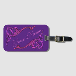 Vintages Lila Viktorianisch Gepäckanhänger