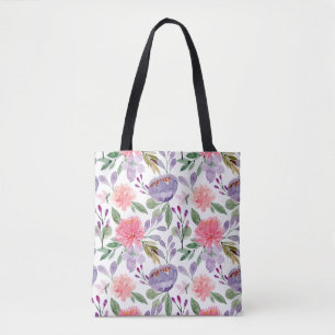 Vintages Lilac Lavendel Girly Pink-Muster Tasche