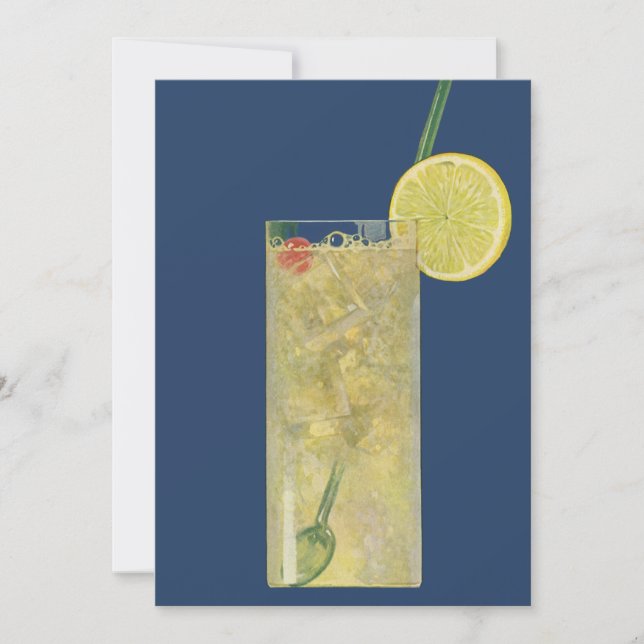 Vintages Limonade- oder Fruchtsaftwärmendes Party Einladung (Vorderseite)