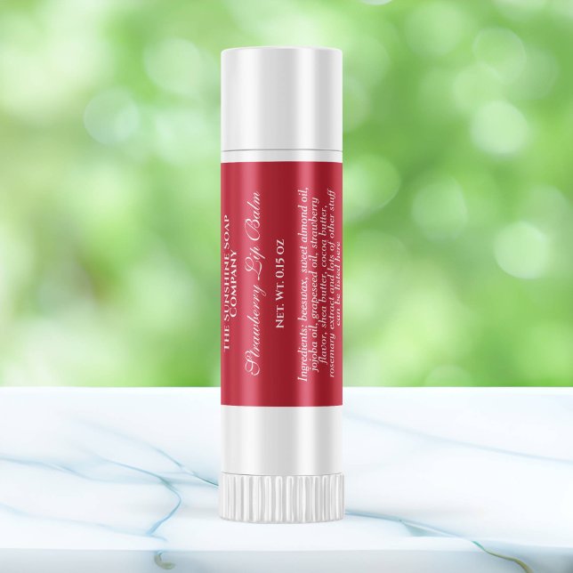 Vintages Lippenbalsam-Etikett - rot Quadratischer Aufkleber (Von Creator hochgeladen)