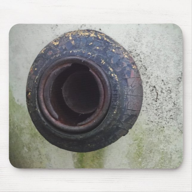 Vintages Lkw-Gas in Grün und Weiß Mousepad (Vorne)