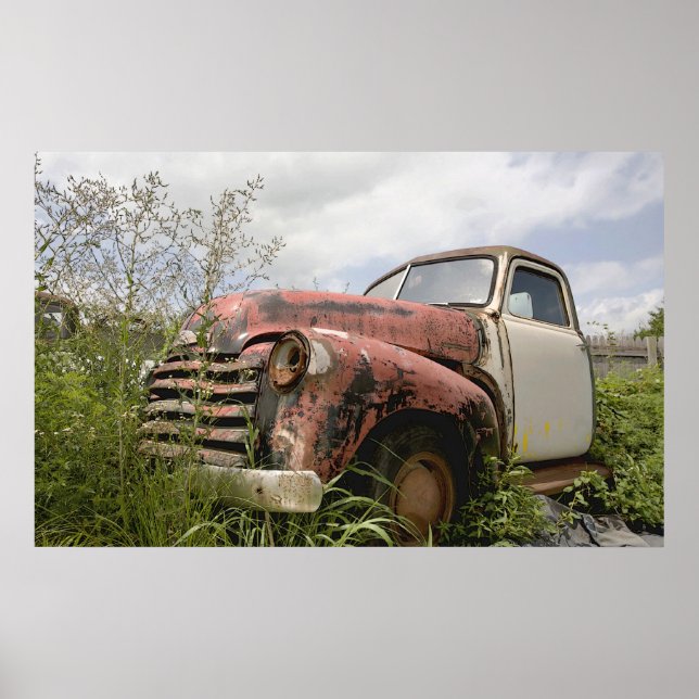 Vintages LKW-Poster Poster (Vorne)