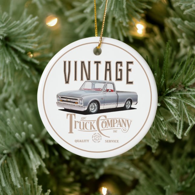 Vintages LKW-Unternehmen Keramik Ornament (Baum)