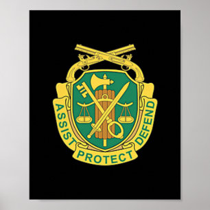 Vintages Logo des US-Militärpolizeikorps Veteran P Poster