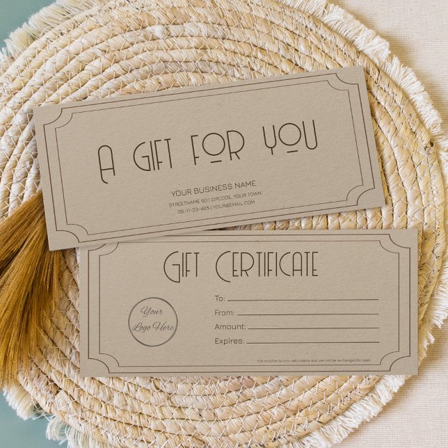 Vintages Logo Geschenkgutschein (Von Creator hochgeladen)