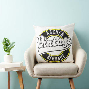 Vintages Logo im Dortmund-Stil, Kissen werfen