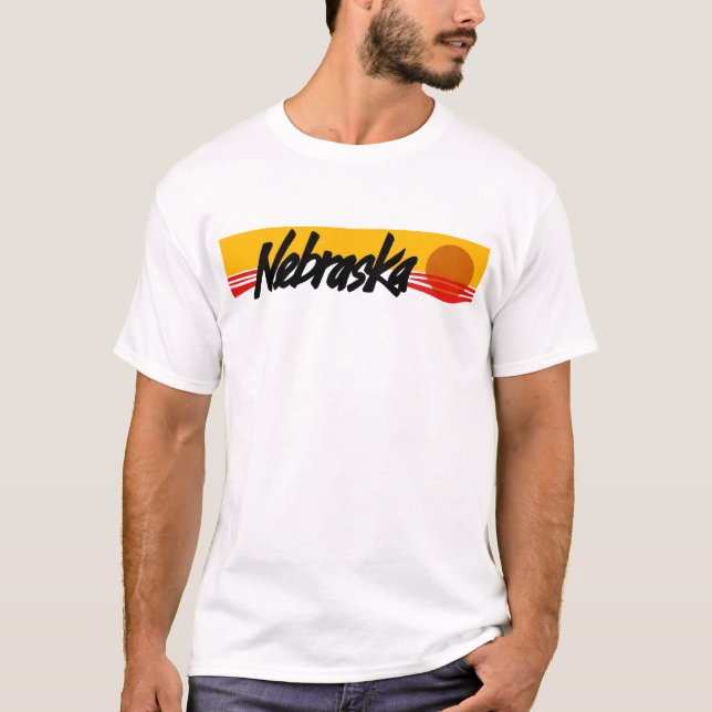 Vintages Logo-T-Shirt Nebraska T-Shirt (Vorderseite)