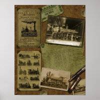 Vintages Lokomotiv-Poster