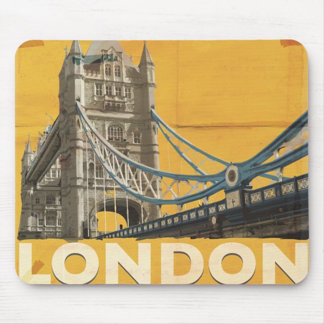 Vintages Londoner Poster Mousepad (Vorne)