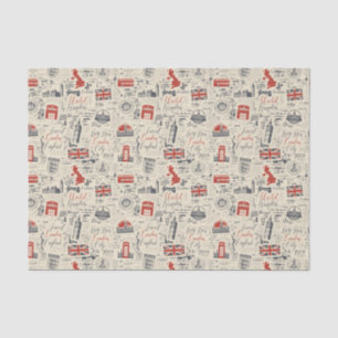 Vintages Londoner Tissue Paper Seidenpapier