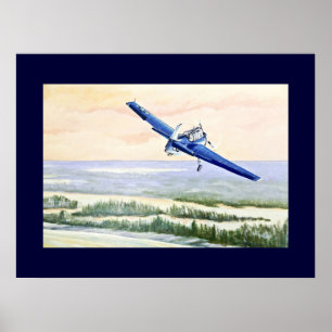 Vintages Luftfahrzeug Poster