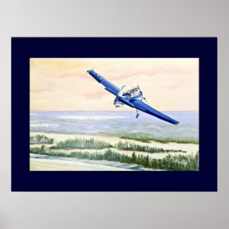 Vintages Luftfahrzeug Poster