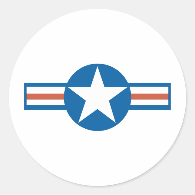 Vintages Luftkraftzeichen_2 Runder Aufkleber (Vorderseite)