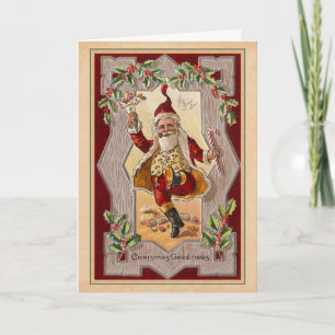 Vintages lustiges Weihnachten Sankt, die eine